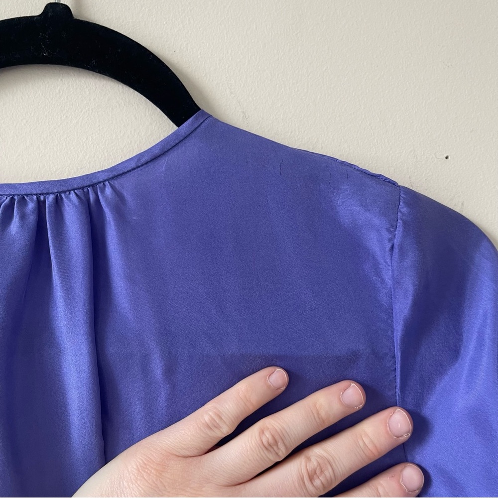 FINAL Rebecca Taylor Silk Periwinkle Ruffle Coquette Femme Mini Dress - Picture 7 of 9